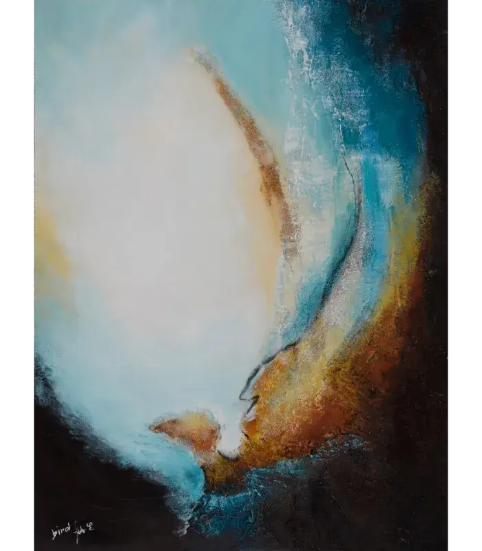"Bird" | von Elisabeth Suter | 2021 "Bird" - ein Originalgemälde von Elisabeth Suter, 2021, reflektiert Ruhe und Kontemplation.