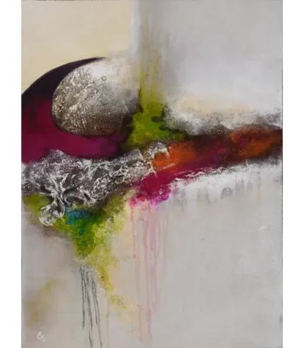 "Traumwelten 2", ein farbenprächtiges Acrylbild von Elisabeth Suter, 2017.