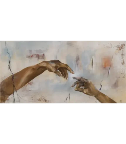 "Annäherung", Kunstwerk von Elisabeth Suter, entstanden 2019, inspiriert von Erinnerungen an Rom.