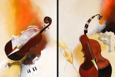 "Orchestra", ein Originalgemälde von Elisabeth Suter aus dem Jahr 2017, fängt die Seele der Farben ein.