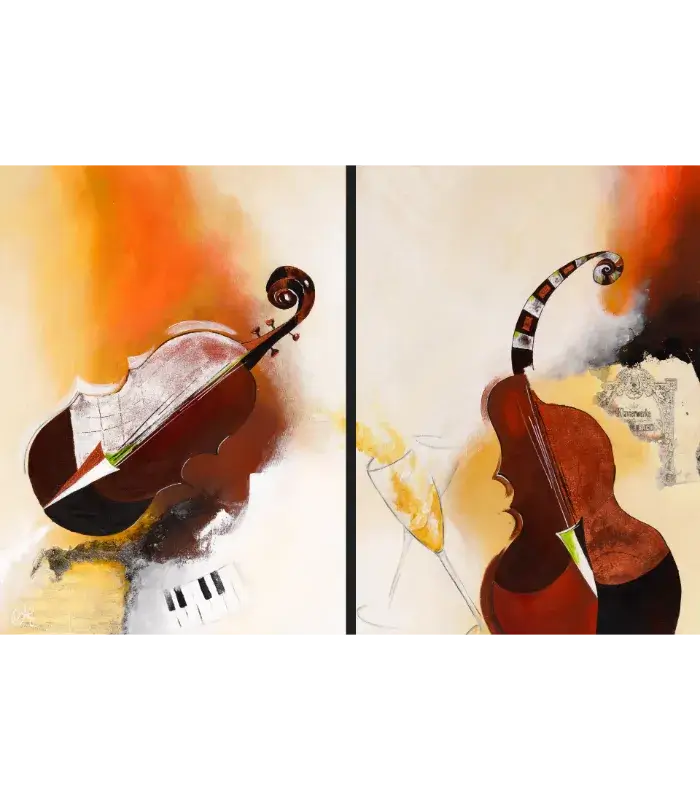 "Orchestra" | von Elisabeth Suter | 2017 "Orchestra", ein Originalgemälde von Elisabeth Suter aus dem Jahr 2017, fängt die Seele der Farben ein.