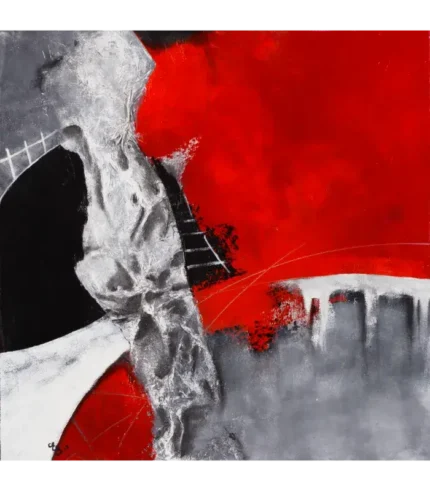 "Brücken bauen", ein expressives Kunstwerk von Elisabeth Suter, 2018, das die Kraft der Vereinigung thematisiert.