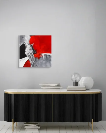 "Brücken bauen", ein expressives Kunstwerk von Elisabeth Suter, 2018, das die Kraft der Vereinigung thematisiert.