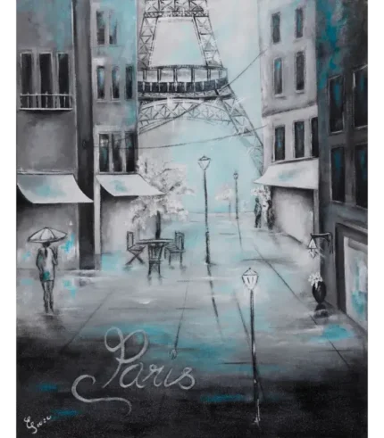 Kunstdruck von "Paris", Elisabeth Suters Hommage an die Stadt der Liebe.
