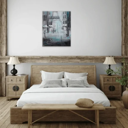 Kunstdruck von "Paris", Elisabeth Suters Hommage an die Stadt der Liebe.