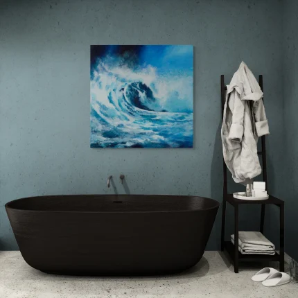 Big wave, ein Werk der Künstlerin Elisabeth Suter, voller Emotion und Bewegung.
