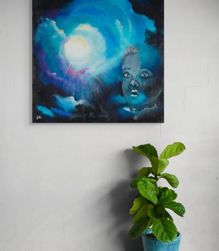 Originalkunstwerk „Hope“ von Elisabeth Suter in einer Wohnraumansicht