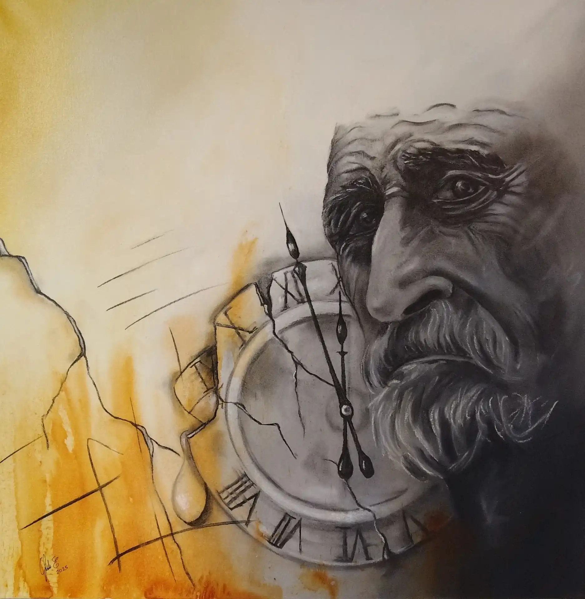 Time waits for nobody – Originalkunstwerk von Elisabeth Suter