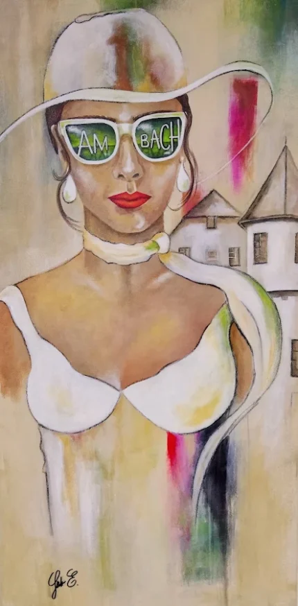 Am Bach – Originalgemälde von Elisabeth Suter